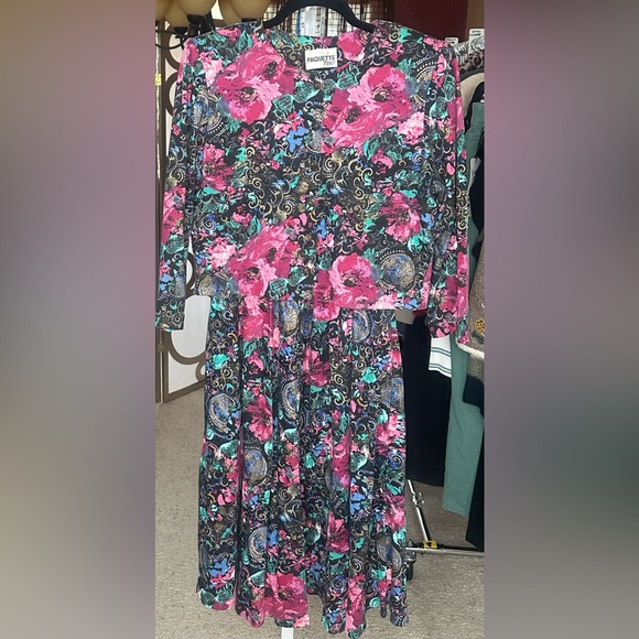 Paquette Too Dresses & Skirts - Vintage 80s Skirt Suit Set Floral Paquette Too USA Size 12